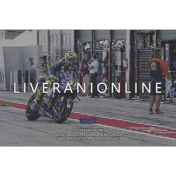 Misano - Motomondiale Gran Premio OCTO di San Marino e della Riviera di Rimini 07/09/2018 nella foto: Valentino Rossi (MOVISTAR YAMAHA MotoGP)durante le prove libere ©Claudio Zamagni/Agenzia Aldo Liverani Valentino Rossi (MOVISTAR YAMAHA MotoGP) during free practice MotoGP OCTO of San Marino on September 07 2018 at Misano World Circuit Marco Simoncelli Misano Adriatico Italy photo credit by Claudio Zamagni/Aldo Liverani Photo Agency / AGENZIA ALDO LIVERANI SAS