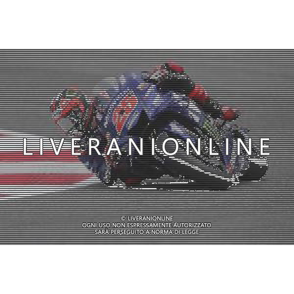 Misano - Motomondiale Gran Premio OCTO di San Marino e della Riviera di Rimini 07/09/2018 nella foto: Maverick Vinales (MOVISTAR YAMAHA MotoGP)durante le prove libere ©Claudio Zamagni/Agenzia Aldo Liverani Maverick Vinales (MOVISTAR YAMAHA MotoGP) during free practice MotoGP OCTO of San Marino on September 07 2018 at Misano World Circuit Marco Simoncelli Misano Adriatico Italy photo credit by Claudio Zamagni/Aldo Liverani Photo Agency / AGENZIA ALDO LIVERANI SAS