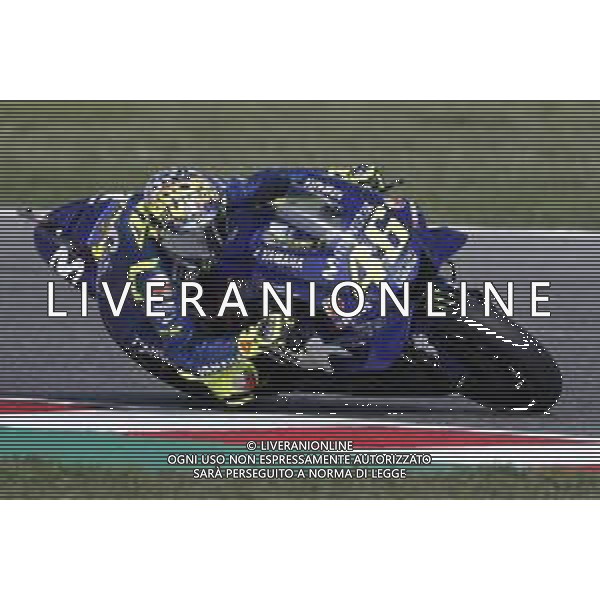 Misano - Motomondiale Gran Premio OCTO di San Marino e della Riviera di Rimini 08/09/2018 nella foto: con il nuovo casco durante le prove libere ©Claudio Zamagni/Agenzia Aldo Liverani Valentino Rossi (MOVISTAR YAMAHA MotoGP) with his new helmet during free practice MotoGP OCTO of San Marino on September 08 2018 at Misano World Circuit Marco Simoncelli Misano Adriatico Italy photo credit by Claudio Zamagni/Aldo Liverani Photo Agency