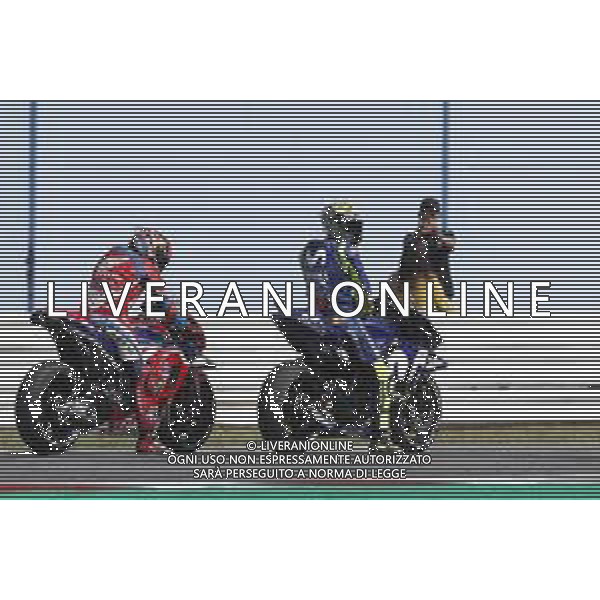 Misano - Motomondiale Gran Premio OCTO di San Marino e della Riviera di Rimini 08/09/2018 nella foto: Valentino Rossi (MOVISTAR YAMAHA MotoGP)durante le prove libere ©Claudio Zamagni/Agenzia Aldo Liverani Valentino Rossi (MOVISTAR YAMAHA MotoGP)during free practice MotoGP OCTO of San Marino on September 08 2018 at Misano World Circuit Marco Simoncelli Misano Adriatico Italy photo credit by Claudio Zamagni/Aldo Liverani Photo Agency