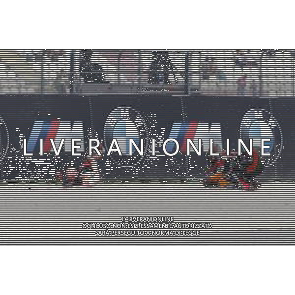 Misano - Motomondiale Gran Premio OCTO di San Marino e della Riviera di Rimini 08/09/2018 nella foto: la caduta di Marc Marquez (REPSOL HONDA TEAM) durante le qualifiche ©Claudio Zamagni/Agenzia Aldo Liverani Marc Marquez (REPSOL HONDA TEAM) crush down during Qualifying MotoGP OCTO of San Marino on September 08 2018 at Misano World Circuit Marco Simoncelli Misano Adriatico Italy photo credit by Claudio Zamagni/Aldo Liverani Photo Agency / AGENZIA ALDO LIVERANI SAS
