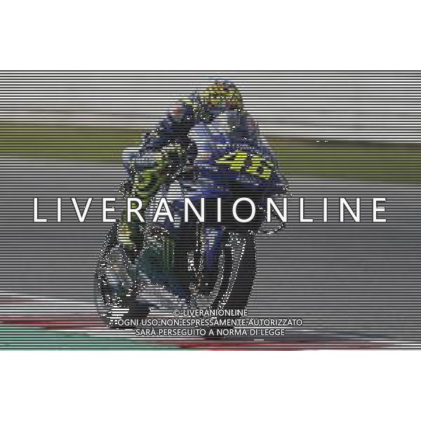 Misano - Motomondiale Gran Premio OCTO di San Marino e della Riviera di Rimini 08/09/2018 nella foto: Valentino Rossi (MOVISTAR YAMAHA MotoGP)durante le qualifiche ©Claudio Zamagni/Agenzia Aldo Liverani Valentino Rossi (MOVISTAR YAMAHA MotoGP) during Qualifying MotoGP OCTO of San Marino on September 08 2018 at Misano World Circuit Marco Simoncelli Misano Adriatico Italy photo credit by Claudio Zamagni/Aldo Liverani Photo Agency / AGENZIA ALDO LIVERANI SAS