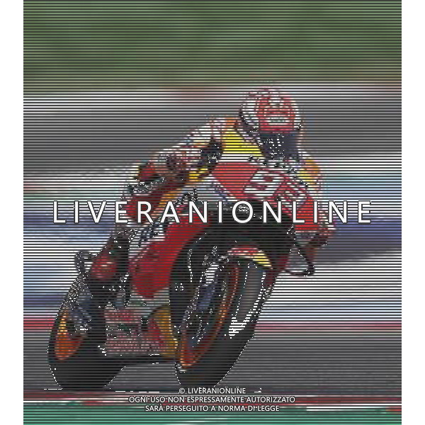 Misano - Motomondiale Gran Premio OCTO di San Marino e della Riviera di Rimini 08/09/2018 nella foto: Marc Marquez (REPSOL HONDA TEAM)durante le qualifiche ©Claudio Zamagni/Agenzia Aldo Liverani Marc Marquez (REPSOL HONDA TEAM) during Qualifying MotoGP OCTO of San Marino on September 08 2018 at Misano World Circuit Marco Simoncelli Misano Adriatico Italy photo credit by Claudio Zamagni/Aldo Liverani Photo Agency / AGENZIA ALDO LIVERANI SAS