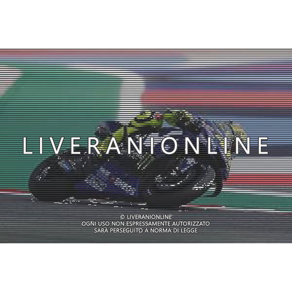 Misano - Motomondiale Gran Premio OCTO di San Marino e della Riviera di Rimini 08/09/2018 nella foto: Valentino Rossi (MOVISTAR YAMAHA MotoGP)durante le qualifiche ©Claudio Zamagni/Agenzia Aldo Liverani Valentino Rossi (MOVISTAR YAMAHA MotoGP) during Qualifying MotoGP OCTO of San Marino on September 08 2018 at Misano World Circuit Marco Simoncelli Misano Adriatico Italy photo credit by Claudio Zamagni/Aldo Liverani Photo Agency / AGENZIA ALDO LIVERANI SAS