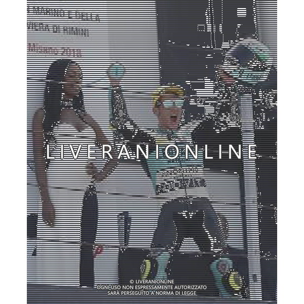Misano - Motomondiale Gran Premio OCTO di San Marino e della Riviera di Rimini 09/09/2018 nella foto: esultanza LORENZO DALLA PORTA (LEOPARD RACING) - PODIO MOTO3 ©Claudio Zamagni/Agenzia Aldo Liverani LORENZO DALLA PORTA (LEOPARD RACING) celebrates the victory during MotoGP OCTO of San Marino on September 09 2018 at Misano World Circuit Marco Simoncelli Misano Adriatico Italy photo credit by Claudio Zamagni/Aldo Liverani Photo Agency / AGENZIA ALDO LIVERANI SAS