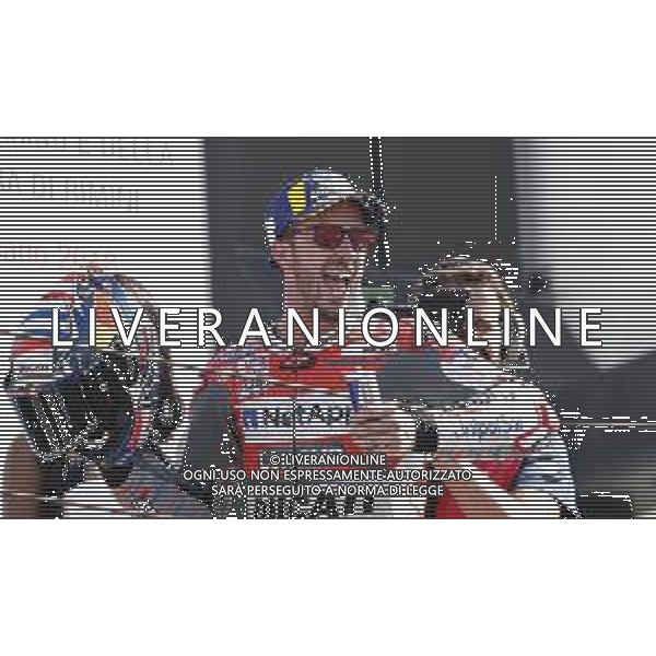 Misano - Motomondiale Gran Premio OCTO di San Marino e della Riviera di Rimini 09/09/2018 nella foto: esultanza Andrea Dovizioso (DUCATI TEAM) sul podio - MotoGp ©Claudio Zamagni/Agenzia Aldo Liverani Andrea Dovizioso (DUCATI TEAM) celebrates the victory after race MotoGP OCTO of San Marino on September 09 2018 at Misano World Circuit Marco Simoncelli Misano Adriatico Italy photo credit by Claudio Zamagni/Aldo Liverani Photo Agency / AGENZIA ALDO LIVERANI SAS - Podio MotoGp