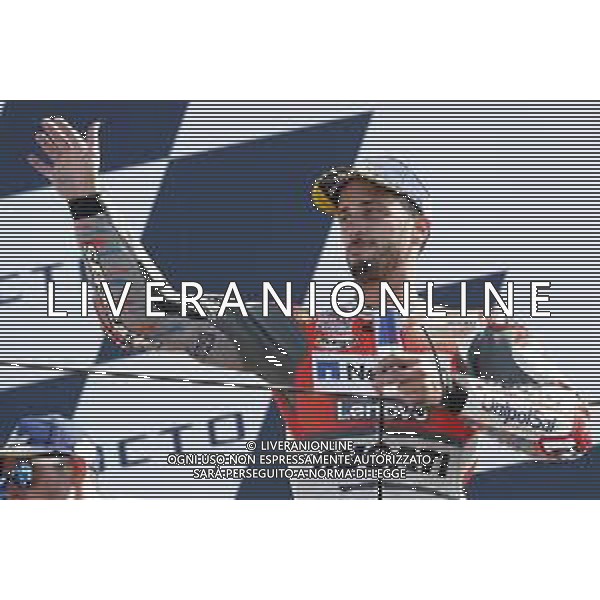 Misano - Motomondiale Gran Premio OCTO di San Marino e della Riviera di Rimini 09/09/2018 nella foto: esultanza Andrea Dovizioso (DUCATI TEAM) Podio MotoGp ©Claudio Zamagni/Agenzia Aldo Liverani Andrea Dovizioso (DUCATI TEAM) celebrates the victory after race MotoGP OCTO of San Marino on September 09 2018 at Misano World Circuit Marco Simoncelli Misano Adriatico Italy photo credit by Claudio Zamagni/Aldo Liverani Photo Agency / AGENZIA ALDO LIVERANI SAS - Podio MotoGp