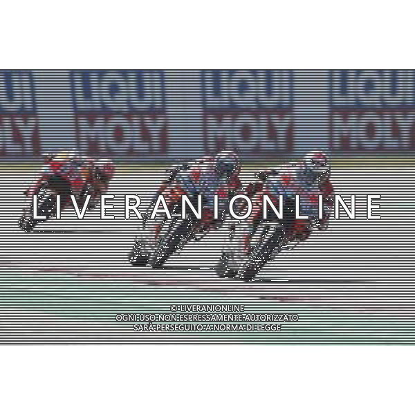 Misano - Motomondiale Gran Premio OCTO di San Marino e della Riviera di Rimini 09/09/2018 nella foto: Andrea Dovizioso (DUCATI TEAM) Jorge Lorenzo (DUCATI TEAM) Marc Marquez (REPSOL HONDA TEAM) durante la gara ©Claudio Zamagni/Agenzia Aldo Liverani Andrea Dovizioso (DUCATI TEAM) Jorge Lorenzo (DUCATI TEAM) Marc Marquez (REPSOL HONDA TEAM) during the race MotoGP OCTO of San Marino on September 09 2018 at Misano World Circuit Marco Simoncelli Misano Adriatico Italy photo credit by Claudio Zamagni/Aldo Liverani Photo Agency / AGENZIA ALDO LIVERANI SAS
