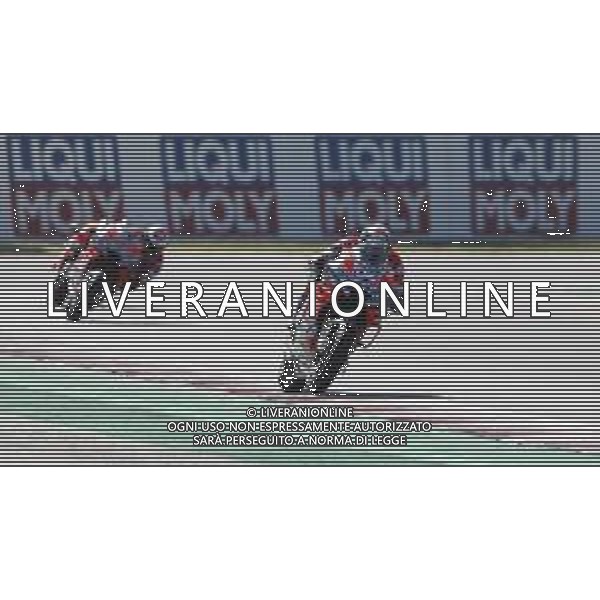 Misano - Motomondiale Gran Premio OCTO di San Marino e della Riviera di Rimini 09/09/2018 nella foto: Andrea Dovizioso (DUCATI TEAM) Jorge Lorenzo (DUCATI TEAM)durante la gara ©Claudio Zamagni/Agenzia Aldo Liverani Andrea Dovizioso (DUCATI TEAM) Jorge Lorenzo (DUCATI TEAM) during the race MotoGP OCTO of San Marino on September 09 2018 at Misano World Circuit Marco Simoncelli Misano Adriatico Italy photo credit by Claudio Zamagni/Aldo Liverani Photo Agency / AGENZIA ALDO LIVERANI SAS