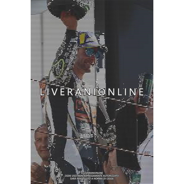 Misano Adriatico ( RN ) 09/09/2018 Misano World Circuit Marco Simoncelli. Gran Premio Octo di San Marino e della Riviera di Rimini 2018 - MOTOGP Premiazione Nella foto: 3° Class. Cal Crutchlow ( GBR ) su HONDA sul podio PH Lauro Montagnini AG ALDO LIVERANI SAS