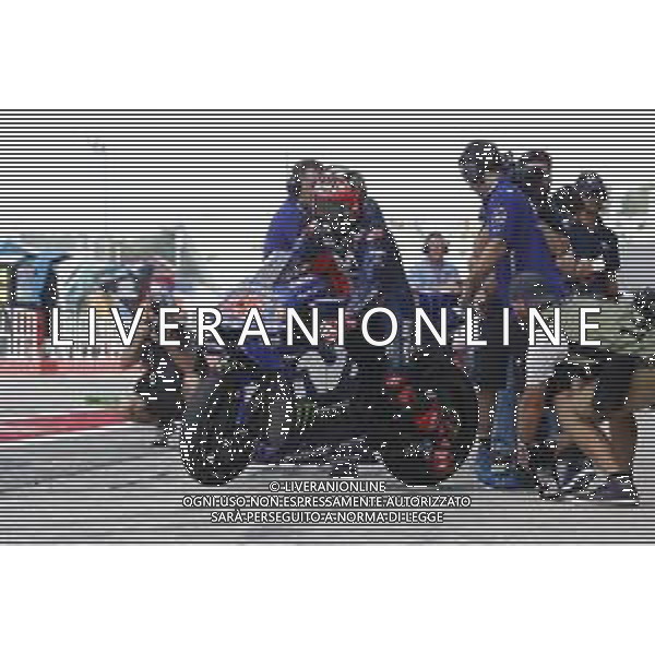 Misano - Motomondiale Gran Premio OCTO di San Marino e della Riviera di Rimini 07/09/2018 nella foto: Maverick Vinales (MOVISTAR YAMAHA MotoGP) durante le prove libere ©Claudio Zamagni/Agenzia Aldo Liverani Maverick Vinales (MOVISTAR YAMAHA MotoGP) during free practice MotoGP OCTO of San Marino on September 07 2018 at Misano World Circuit Marco Simoncelli Misano Adriatico Italy photo credit by Claudio Zamagni/Aldo Liverani Photo Agency
