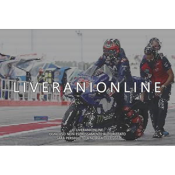 Misano - Motomondiale Gran Premio OCTO di San Marino e della Riviera di Rimini 07/09/2018 nella foto: Maverick Vinales (MOVISTAR YAMAHA MotoGP)durante le prove libere ©Claudio Zamagni/Agenzia Aldo Liverani Maverick Vinales (MOVISTAR YAMAHA MotoGP) during free practice MotoGP OCTO of San Marino on September 07 2018 at Misano World Circuit Marco Simoncelli Misano Adriatico Italy photo credit by Claudio Zamagni/Aldo Liverani Photo Agency