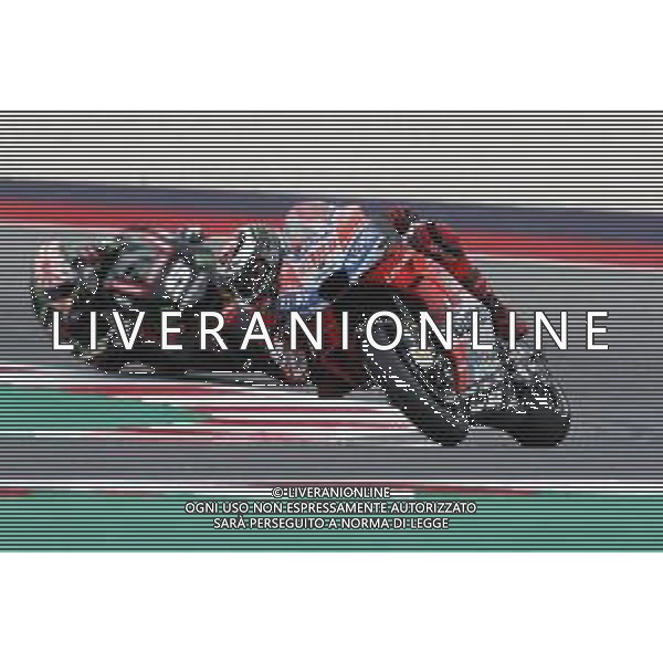 Misano - Motomondiale Gran Premio OCTO di San Marino e della Riviera di Rimini 07/09/2018 nella foto: Jorge Lorenzo (DUCATI TEAM) Johann Zarco (MONSTER YAMAHA TECH 3) durante le prove libere ©Claudio Zamagni/Agenzia Aldo Liverani Jorge Lorenzo (DUCATI TEAM) Johann Zarco (MONSTER YAMAHA TECH 3) during free practice MotoGP OCTO of San Marino on September 07 2018 at Misano World Circuit Marco Simoncelli Misano Adriatico Italy photo credit by Claudio Zamagni/Aldo Liverani Photo Agency