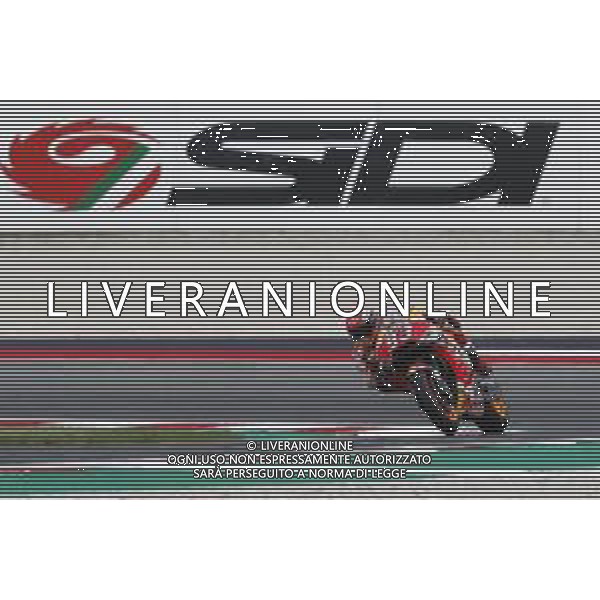 Misano - Motomondiale Gran Premio OCTO di San Marino e della Riviera di Rimini 07/09/2018 nella foto: Marc Marquez (REPSOL HONDA TEAM)durante le prove libere ©Claudio Zamagni/Agenzia Aldo Liverani Marc Marquez (REPSOL HONDA TEAM) during free practice MotoGP OCTO of San Marino on September 07 2018 at Misano World Circuit Marco Simoncelli Misano Adriatico Italy photo credit by Claudio Zamagni/Aldo Liverani Photo Agency
