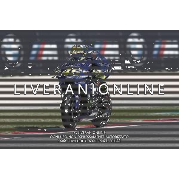 Misano - Motomondiale Gran Premio OCTO di San Marino e della Riviera di Rimini 08/09/2018 nella foto: Valentino Rossi (MOVISTAR YAMAHA MotoGP)durante le qualifiche ©Claudio Zamagni/Agenzia Aldo Liverani Valentino Rossi (MOVISTAR YAMAHA MotoGP) during Qualifying MotoGP OCTO of San Marino on September 08 2018 at Misano World Circuit Marco Simoncelli Misano Adriatico Italy photo credit by Claudio Zamagni/Aldo Liverani Photo Agency