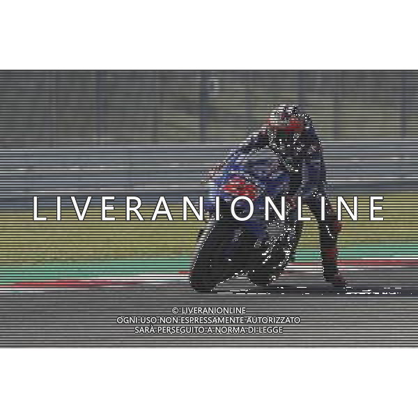 Misano - Motomondiale Gran Premio OCTO di San Marino e della Riviera di Rimini 09/09/2018 nella foto: Maverick Vinales (MOVISTAR YAMAHA MotoGP)durante il Warm Up ©Claudio Zamagni/Agenzia Aldo Liverani Maverick Vinales (MOVISTAR YAMAHA MotoGP) during Warm Up MotoGP OCTO of San Marino on September 09 2018 at Misano World Circuit Marco Simoncelli Misano Adriatico Italy photo credit by Claudio Zamagni/Aldo Liverani Photo Agency