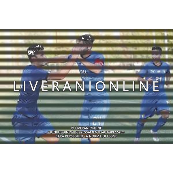 MEDICINA 10 09 2018 UNDER 19 ITALIA-PORTOGALLO AMICHEVOLE NELLA FOTO ESULTANZA DI ROBERTO PICCOLI E PORTANOVA MANOLO FOTO GIANNI SANNA-AG ALDO LIVERANI SAS