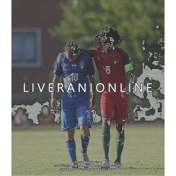 MEDICINA 10 09 2018 UNDER 19 ITALIA-PORTOGALLO AMICHEVOLE NELLA FOTO RICCARI ALESSI ITALIA E ROMARIO BARO PORTOGALLO FOTO GIANNI SANNA-AG ALDO LIVERANI SAS