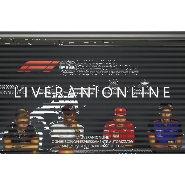 The FIA Press Conference (L to R): Kevin Magnussen (DEN) Haas F1 Team; Lewis Hamilton (GBR) Mercedes AMG F1; Kimi Raikkonen (FIN) Ferrari; Brendon Hartley (NZL) Scuderia Toro Rosso. 13.09.2018. Formula 1 World Championship, Rd 15, Singapore Grand Prix, Marina Bay Street Circuit, Singapore, Preparation Day. AG ALDO LIVERANI SAS-ONLY ITALY