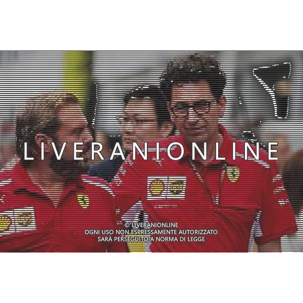 (L to R): Gino Rosato (CDN) Ferrari with Mattia Binotto (ITA) Ferrari Chief Technical Officer. 15.09.2018. Formula 1 World Championship, Rd 15, Singapore Grand Prix, Marina Bay Street Circuit, Singapore, Qualifying Day. / AGENZIA ALDO LIVERANI SAS - ITALY ONLY EDITORIAL USE ONLY - F1 GP Singapore Prove Ufficiali Qualifiche 15.09.2018