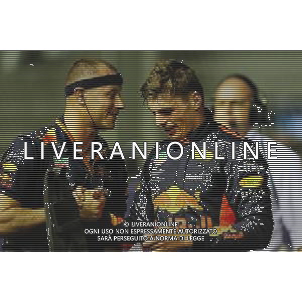 Max Verstappen (NLD) Red Bull Racing celebrates his second position in qualifying parc ferme. 15.09.2018. Formula 1 World Championship, Rd 15, Singapore Grand Prix, Marina Bay Street Circuit, Singapore, Qualifying Day. / AGENZIA ALDO LIVERANI SAS - ITALY ONLY EDITORIAL USE ONLY - F1 GP Singapore Prove Ufficiali Qualifiche 15.09.2018