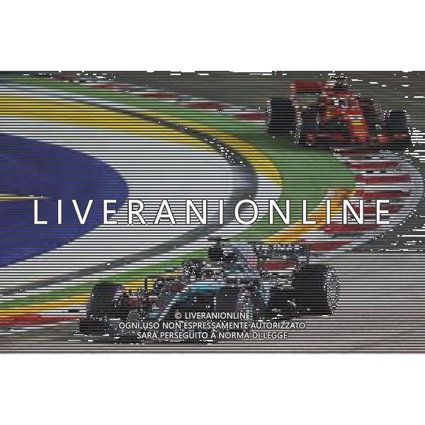 Lewis Hamilton (GBR) Mercedes AMG F1 W09. 16.09.2018. Formula 1 World Championship, Rd 15, Singapore Grand Prix, Marina Bay Street Circuit, Singapore, Race Day. / AGENZIA ALDO LIVERANI SAS - ITALY ONLY EDITORIAL USE ONLY