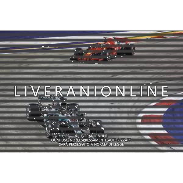 Lewis Hamilton (GBR) Mercedes AMG F1 W09. 16.09.2018. Formula 1 World Championship, Rd 15, Singapore Grand Prix, Marina Bay Street Circuit, Singapore, Race Day. / AGENZIA ALDO LIVERANI SAS - ITALY ONLY EDITORIAL USE ONLY
