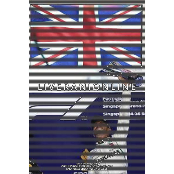 1st place Lewis Hamilton (GBR) Mercedes AMG F1 W09. 16.09.2018. Formula 1 World Championship, Rd 15, Singapore Grand Prix, Marina Bay Street Circuit, Singapore, Race Day. AG ALDO LIVERANI SAS-ONLY ITALY