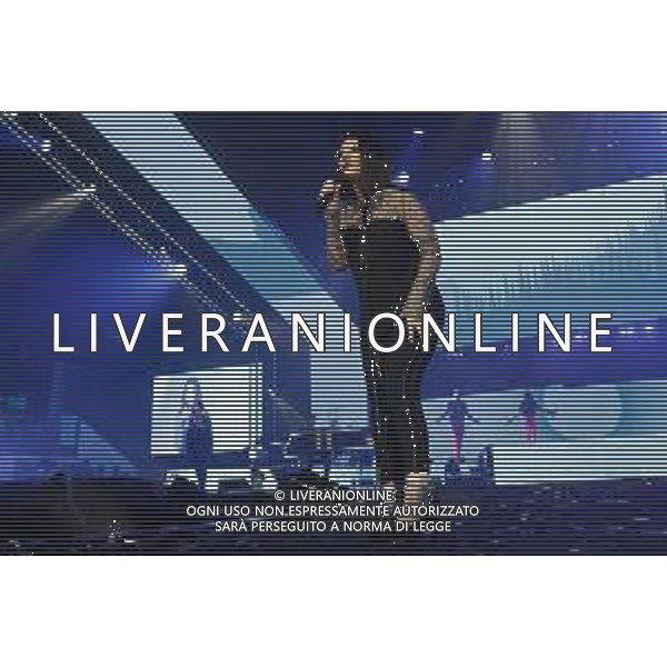 RIMINI - Laura Pausini in concerto Fatti Sentire Tour all\' RDS Stadium 17/09/2018 nella foto: Laura Pausini sul Palco photo credit: Claudio Zamagni/Agenzia Aldo Liverani s.a.s. Laura Pausini Live Perform in Rimini, ITALY - September 17: Laura Pausini Italian pop singer-songwriter perform on stage at RDS Stadium on September 2018 in Rimini, Italy