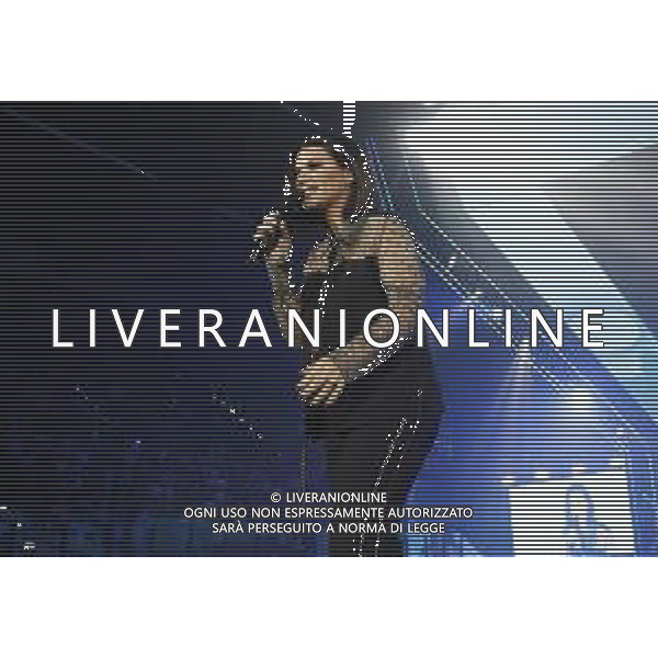 RIMINI - Laura Pausini in concerto Fatti Sentire Tour all\' RDS Stadium 17/09/2018 nella foto: Laura Pausini sul Palco photo credit: Claudio Zamagni/Agenzia Aldo Liverani s.a.s. Laura Pausini Live Perform in Rimini, ITALY - September 17: Laura Pausini Italian pop singer-songwriter perform on stage at RDS Stadium on September 2018 in Rimini, Italy