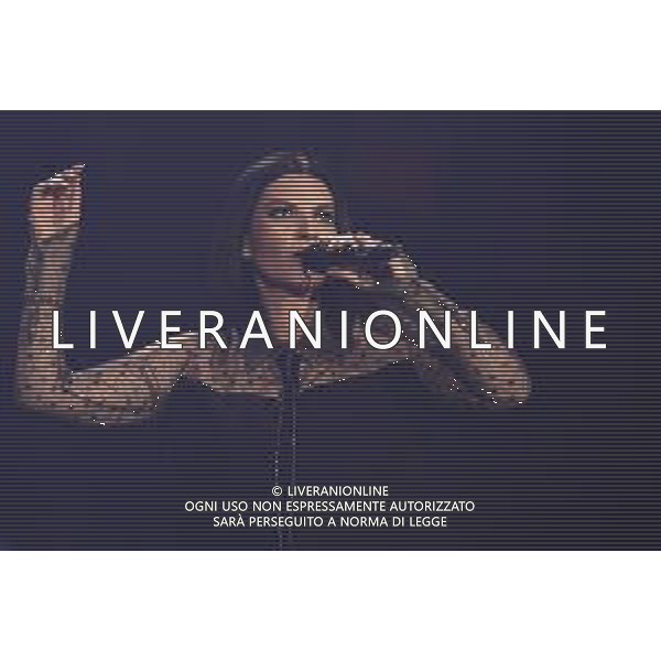 RIMINI - Laura Pausini in concerto Fatti Sentire Tour all\' RDS Stadium 17/09/2018 nella foto: Laura Pausini sul Palco photo credit: Claudio Zamagni/Agenzia Aldo Liverani s.a.s. Laura Pausini Live Perform in Rimini, ITALY - September 17: Laura Pausini Italian pop singer-songwriter perform on stage at RDS Stadium on September 2018 in Rimini, Italy