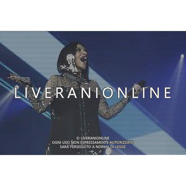 RIMINI - Laura Pausini in concerto Fatti Sentire Tour all\' RDS Stadium 17/09/2018 nella foto: Laura Pausini sul Palco photo credit: Claudio Zamagni/Agenzia Aldo Liverani s.a.s. Laura Pausini Live Perform in Rimini, ITALY - September 17: Laura Pausini Italian pop singer-songwriter perform on stage at RDS Stadium on September 2018 in Rimini, Italy