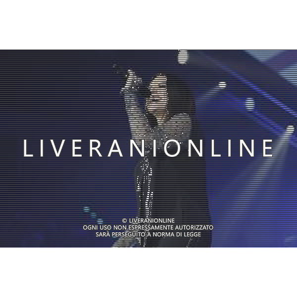 RIMINI - Laura Pausini in concerto Fatti Sentire Tour all\' RDS Stadium 17/09/2018 nella foto: Laura Pausini sul Palco photo credit: Claudio Zamagni/Agenzia Aldo Liverani s.a.s. Laura Pausini Live Perform in Rimini, ITALY - September 17: Laura Pausini Italian pop singer-songwriter perform on stage at RDS Stadium on September 2018 in Rimini, Italy