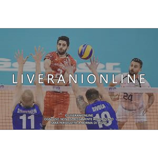 2018.09.18 Warna Siatkowka FIVB Mistrzostwa swiata w siatkowce mezczyzn 2018 Finlandia - Iran N/z Milad Ebadipour Ghara H Foto Lukasz Sobala / Press Focus 2018.09.18 Varna Volleyball FIVB Men\'s World Championship 2018 Finland - Iran Milad Ebadipour Ghara H Credit: Lukasz Sobala / Press Focus / NEWSPIX.PL --- Newspix.pl *** Local Caption *** www.newspix.pl mail us: info@newspix.pl call us: 0048 022 23 22 222 --- Polish Picture Agency by Ringier Axel Springer Poland / AGENZIA ALDO LIVERANI SAS - ITALY ONLY EDITORIAL USE ONLY - Finlandia - Iran Volleyball FIVB Men\'s World Championship 2018 - Varna 2018.09.18