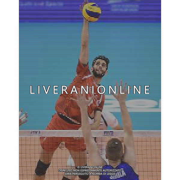 2018.09.18 Warna Siatkowka FIVB Mistrzostwa swiata w siatkowce mezczyzn 2018 Finlandia - Iran N/z Milad Ebadipour Ghara H Foto Lukasz Sobala / Press Focus 2018.09.18 Varna Volleyball FIVB Men\'s World Championship 2018 Finland - Iran Milad Ebadipour Ghara H Credit: Lukasz Sobala / Press Focus / NEWSPIX.PL --- Newspix.pl *** Local Caption *** www.newspix.pl mail us: info@newspix.pl call us: 0048 022 23 22 222 --- Polish Picture Agency by Ringier Axel Springer Poland / AGENZIA ALDO LIVERANI SAS - ITALY ONLY EDITORIAL USE ONLY - Finlandia - Iran Volleyball FIVB Men\'s World Championship 2018 - Varna 2018.09.18