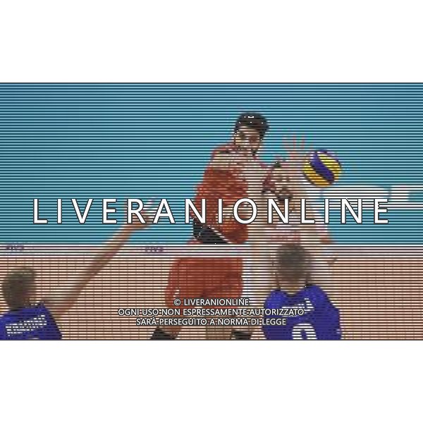 2018.09.18 Warna Siatkowka FIVB Mistrzostwa swiata w siatkowce mezczyzn 2018 Finlandia - Iran N/z Milad Ebadipour Ghara H Foto Lukasz Sobala / Press Focus 2018.09.18 Varna Volleyball FIVB Men\'s World Championship 2018 Finland - Iran Milad Ebadipour Ghara H Credit: Lukasz Sobala / Press Focus / NEWSPIX.PL --- Newspix.pl *** Local Caption *** www.newspix.pl mail us: info@newspix.pl call us: 0048 022 23 22 222 --- Polish Picture Agency by Ringier Axel Springer Poland / AGENZIA ALDO LIVERANI SAS - ITALY ONLY EDITORIAL USE ONLY - Finlandia - Iran Volleyball FIVB Men\'s World Championship 2018 - Varna 2018.09.18