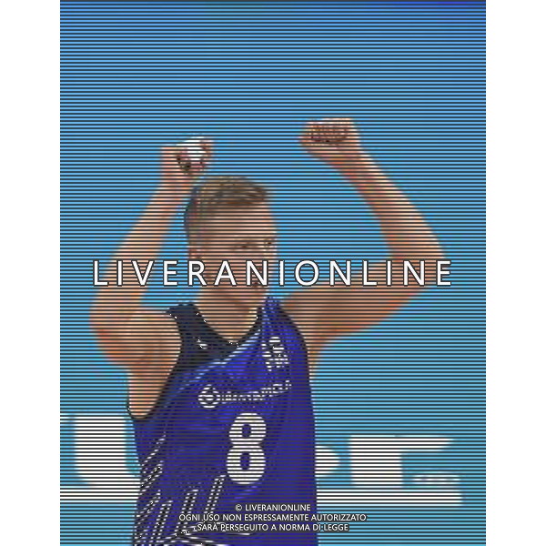 2018.09.18 Warna Siatkowka FIVB Mistrzostwa swiata w siatkowce mezczyzn 2018 Finlandia - Iran N/z Elviss Krastins Foto Lukasz Sobala / Press Focus 2018.09.18 Varna Volleyball FIVB Men\'s World Championship 2018 Finland - Iran Elviss Krastins Credit: Lukasz Sobala / Press Focus / NEWSPIX.PL --- Newspix.pl *** Local Caption *** www.newspix.pl mail us: info@newspix.pl call us: 0048 022 23 22 222 --- Polish Picture Agency by Ringier Axel Springer Poland / AGENZIA ALDO LIVERANI SAS - ITALY ONLY EDITORIAL USE ONLY - Finlandia - Iran Volleyball FIVB Men\'s World Championship 2018 - Varna 2018.09.18