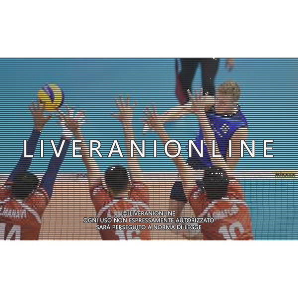 2018.09.18 Warna Siatkowka FIVB Mistrzostwa swiata w siatkowce mezczyzn 2018 Finlandia - Iran N/z Elviss Krastins Foto Lukasz Sobala / Press Focus 2018.09.18 Varna Volleyball FIVB Men\'s World Championship 2018 Finland - Iran Elviss Krastins Credit: Lukasz Sobala / Press Focus / NEWSPIX.PL --- Newspix.pl *** Local Caption *** www.newspix.pl mail us: info@newspix.pl call us: 0048 022 23 22 222 --- Polish Picture Agency by Ringier Axel Springer Poland / AGENZIA ALDO LIVERANI SAS - ITALY ONLY EDITORIAL USE ONLY - Finlandia - Iran Volleyball FIVB Men\'s World Championship 2018 - Varna 2018.09.18