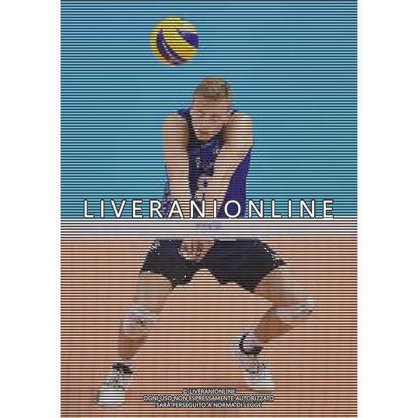 2018.09.18 Warna Siatkowka FIVB Mistrzostwa swiata w siatkowce mezczyzn 2018 Finlandia - Iran N/z Elviss Krastins Foto Lukasz Sobala / Press Focus 2018.09.18 Varna Volleyball FIVB Men\'s World Championship 2018 Finland - Iran Elviss Krastins Credit: Lukasz Sobala / Press Focus / NEWSPIX.PL --- Newspix.pl *** Local Caption *** www.newspix.pl mail us: info@newspix.pl call us: 0048 022 23 22 222 --- Polish Picture Agency by Ringier Axel Springer Poland / AGENZIA ALDO LIVERANI SAS - ITALY ONLY EDITORIAL USE ONLY - Finlandia - Iran Volleyball FIVB Men\'s World Championship 2018 - Varna 2018.09.18