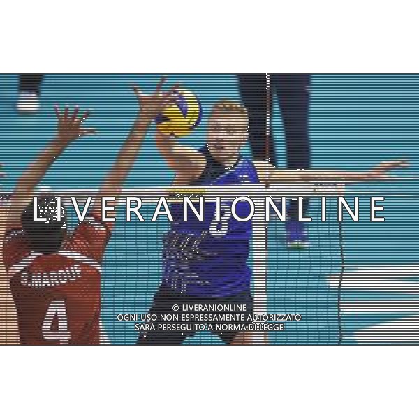 2018.09.18 Warna Siatkowka FIVB Mistrzostwa swiata w siatkowce mezczyzn 2018 Finlandia - Iran N/z Elviss Krastins Foto Lukasz Sobala / Press Focus 2018.09.18 Varna Volleyball FIVB Men\'s World Championship 2018 Finland - Iran Elviss Krastins Credit: Lukasz Sobala / Press Focus / NEWSPIX.PL --- Newspix.pl *** Local Caption *** www.newspix.pl mail us: info@newspix.pl call us: 0048 022 23 22 222 --- Polish Picture Agency by Ringier Axel Springer Poland / AGENZIA ALDO LIVERANI SAS - ITALY ONLY EDITORIAL USE ONLY - Finlandia - Iran Volleyball FIVB Men\'s World Championship 2018 - Varna 2018.09.18