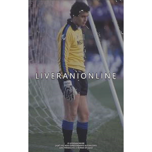 RETROSPETTIVA ANGELO RECCHI CALCIATORE NELLA FOTO ANGELO RECCHI CON LA MAGLIA DELL\'INTER AG ALDO LIVERANI SAS