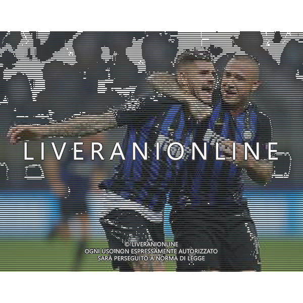 UEFA Champions League 2018/2019 Group Stage B Milano - 18.09.2018 Inter-Tottenham Nella Foto: esultanza di mauro icardi con radja nainggolan /Ph.Vitez-Ag. Aldo Liverani