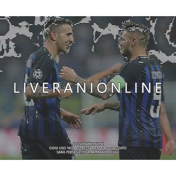 UEFA Champions League 2018/2019 Group Stage B Milano - 18.09.2018 Inter-Tottenham Nella Foto: esultanza di mauro icardi e matia vecino /Ph.Vitez-Ag. Aldo Liverani