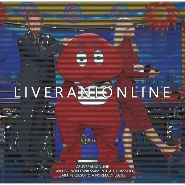 Presentazione della 31ma edizione di "Striscia la notizia" Milano - 20.09.2018 Nella Foto: Ezio Greggio, Michelle Hunziker e Il Gabibbo /Ph.Vitez-Ag. Aldo Liverani
