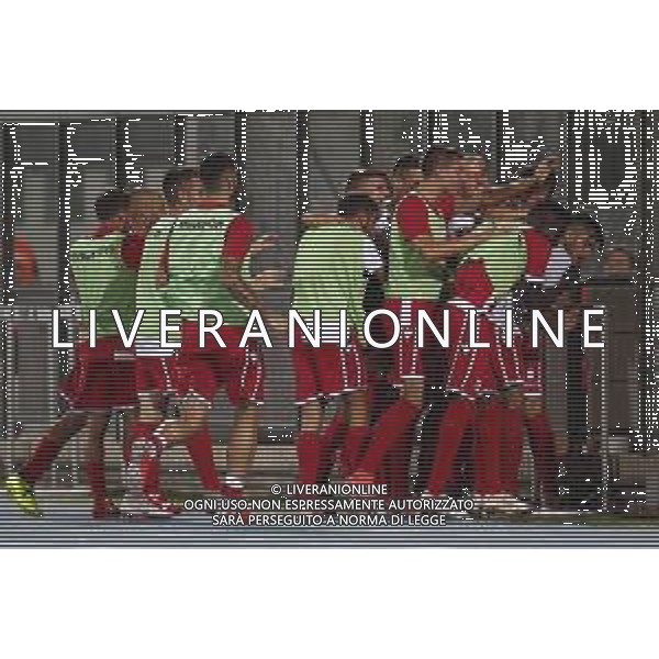 Rimini F.C. - U.S.Triestina Campionato di calcio Lega Pro girone B 22/09/2018 nella foto: Esultanza rimini dopo il gol di Volpe Michele ©Claudio Zamagni/Agenzia Aldo Liverani / AGENZIA ALDO LIVERANI SAS