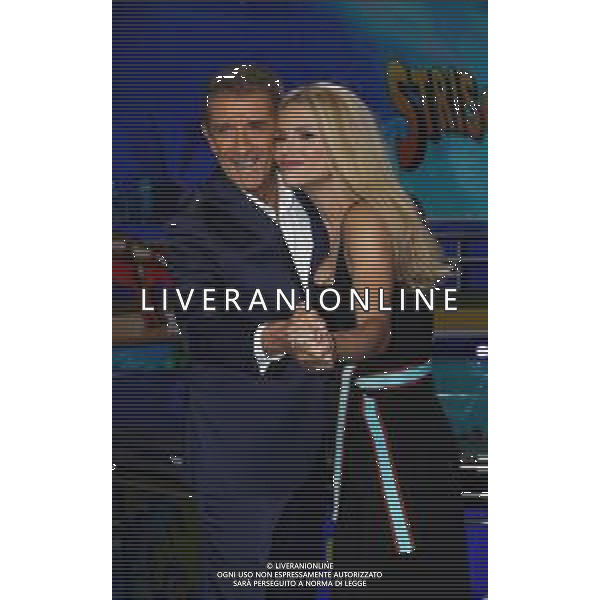 Cologno Monzese ( MI ) 24/09/2018 Mediaset - Photocall Striscia la Notizia - Prima puntata della 31∞ Edizione. Nella foto: Ezio Greggio e Michelle Hunziker PH Lauro Montagnini / AGENZIA ALDO LIVERANI SAS