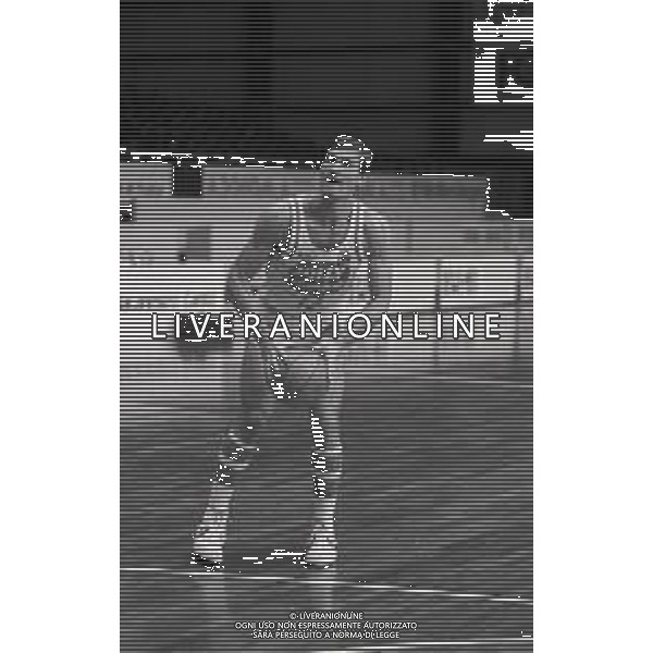 1984-1985 RETROSPETTIVA ANTONELLO RIVA BASKET NELLA FOTO ANTONELLO RIVA CON LA MAGLIA DELLA JOLLY COLOMBANI CANTU\' AG ALDO LIVERANI SAS