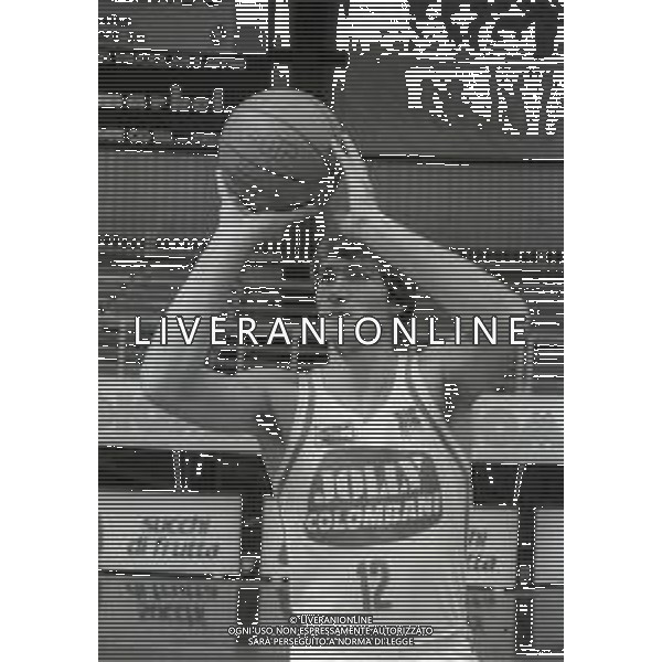 1984 RETROSPETTIVA ANTONELLO RIVA BASKET NELLA FOTO ANTONELLO RIVA AG ALDO LIVERAANI SAS