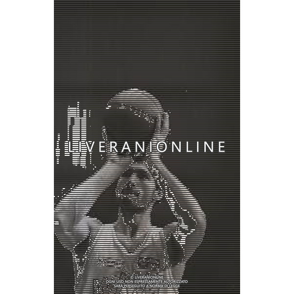 1988-1989 RETROSPETTIVA ANTONELLO RIVA BASKET NELLA FOTO ANTONELLO RIVA CON LA MAGLIA DELLA WIWA VISMARA CANTU\' AG ALDO LIVERANI SAS