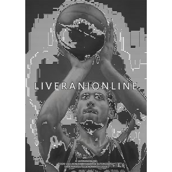 1986-87 RETROSPETTIV ANTONELLO RIVA BASKET NELLA FOTO ANTONELLO RIVA CON LA MAGLIA DELL\'AREXONS CANTU\' AG ALDO LIVERANI SAS